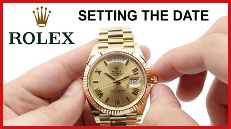 how to set date and time on rolex datejust|rolex setting date and time.